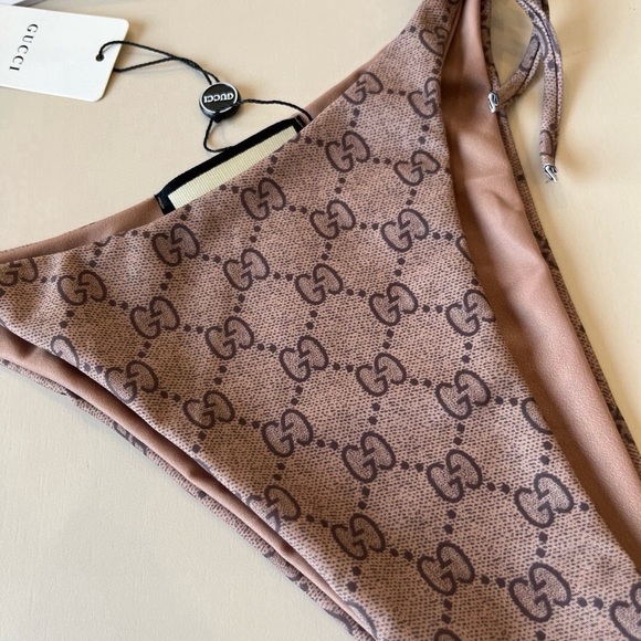 Gucci Brown Logo Bikini - Picture 5 of 7